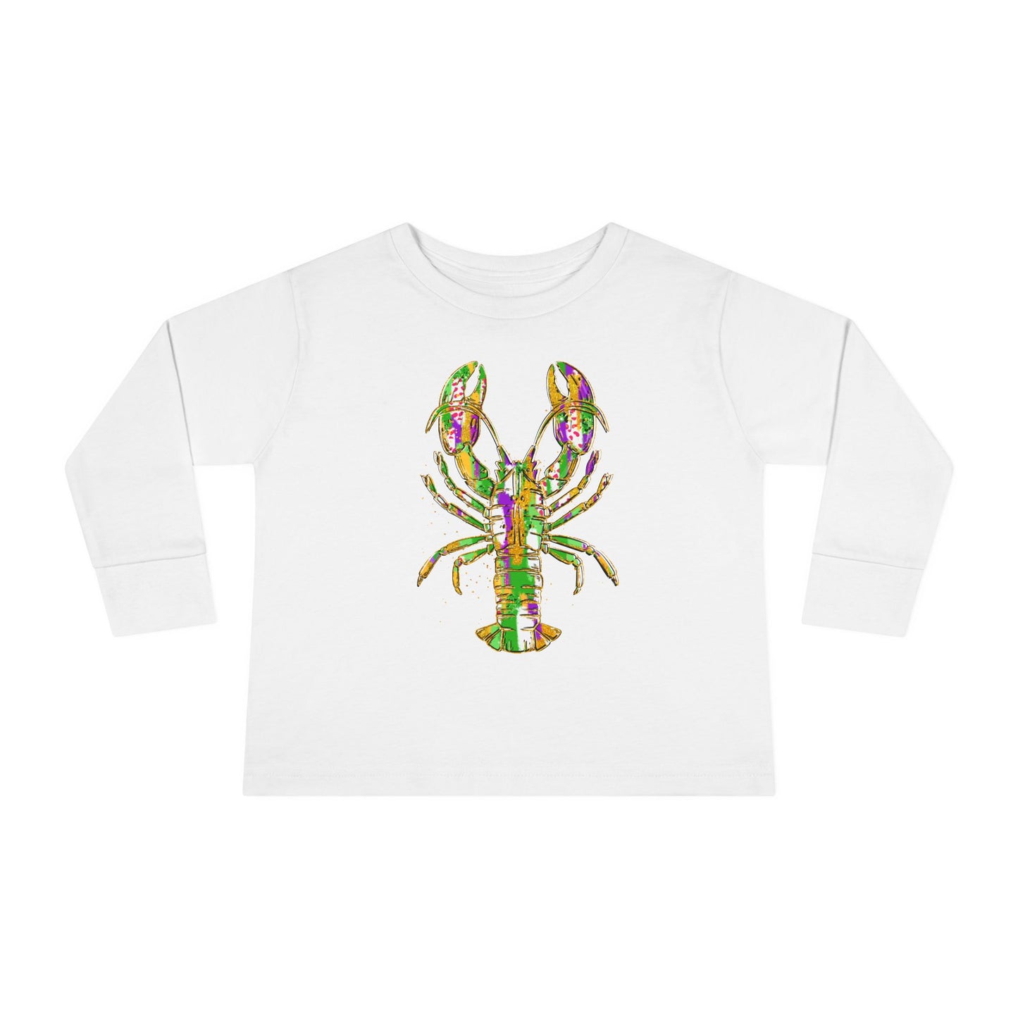 Toddler Tee -Crawfish Mardi Gras Design