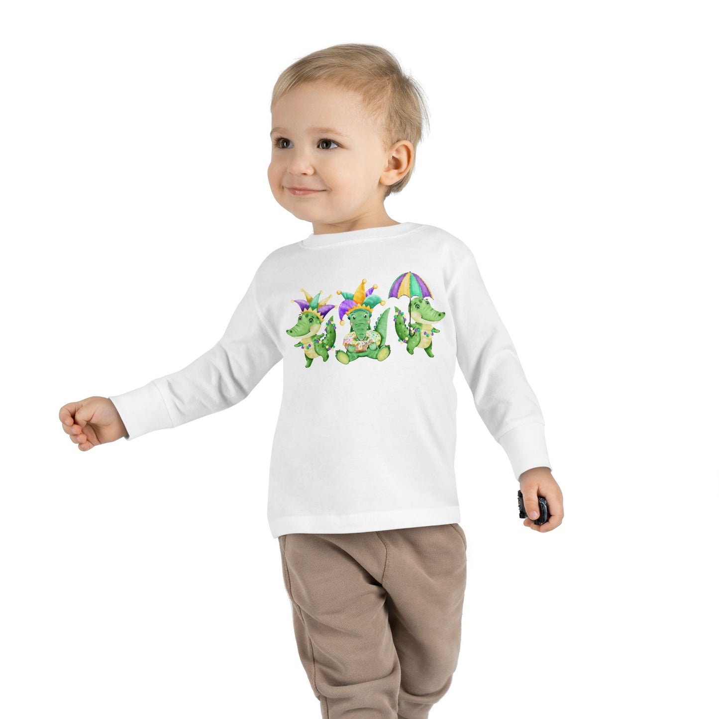 Toddler Tee - Mardi Gras 3 Alligators